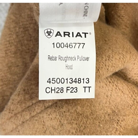 NEW Ariat Rebar Roughneck Hoodie Men's XL Brown Skull Hardhat Water Resistant - Picture 12 of 12